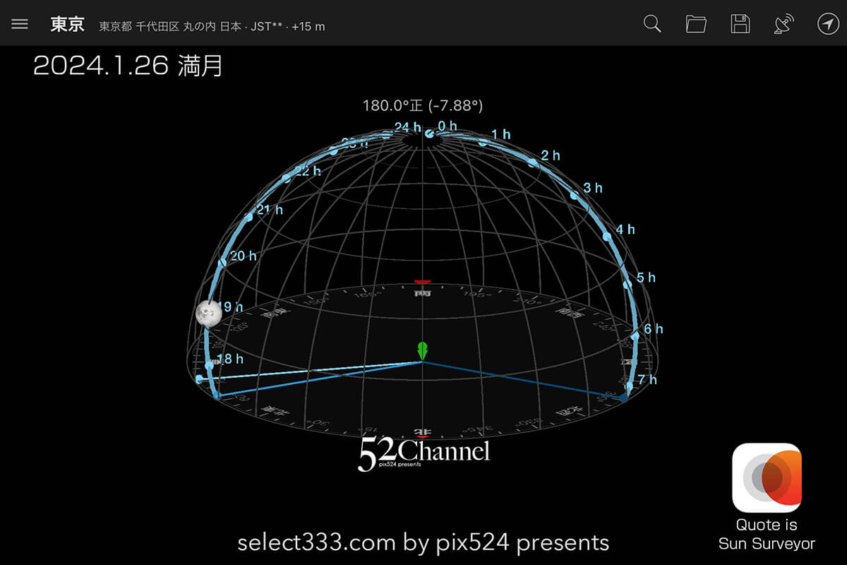 2024年1月の月齢・月の出・月の入の方角と時間！撮影できる月は？月齢カレンダー