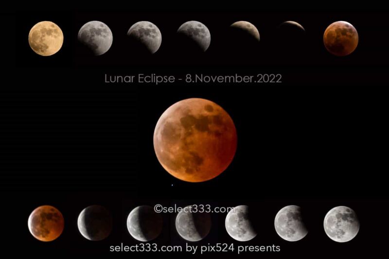 皆既月食撮影レポ（2022年11月8日）好天に恵まれた月の撮影！全国で見られた天体現象