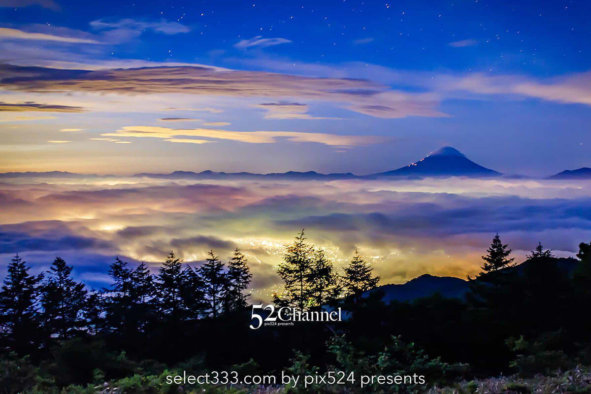 甘利山から見える富士山と雲海!夜景と星空の絶景富士山撮影地!眼下に広がる美しい夜景:writing and Photo by pix524:Masaya Konishi (小西雅哉)写真を楽しむブログ 主宰
