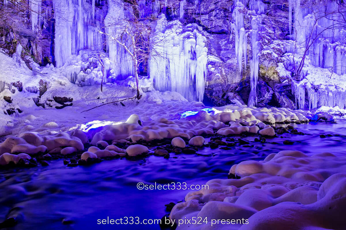 三十槌の氷柱の撮影！奥秩父の美しい冬の景色のライトアップ！アクセス方法と撮影攻略