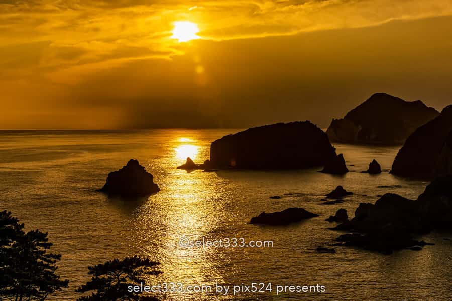 あいあい岬の夕日と星空！伊豆半島南端の夕日と天の川撮影地！岩礁も魅力的な景勝地