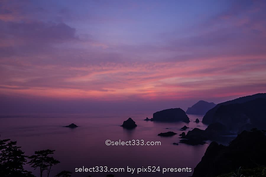 あいあい岬の夕日と星空！伊豆半島南端の夕日と天の川撮影地！岩礁も魅力的な景勝地