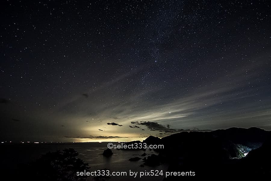 あいあい岬の夕日と星空！伊豆半島南端の夕日と天の川撮影地！岩礁も魅力的な景勝地