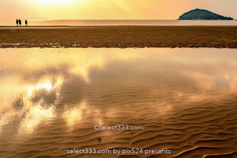 父母ヶ浜のリフレクション撮影！干潮のチェック方法とアクセス！瀬戸内海のウユニ塩湖