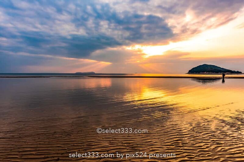 父母ヶ浜のリフレクション撮影！干潮のチェック方法とアクセス！瀬戸内海のウユニ塩湖