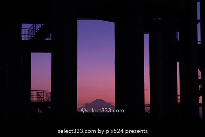 富津岬からの東京湾！明治百年記念展望塔と富士山の見える風景！夕焼け美観の千葉の海岸
