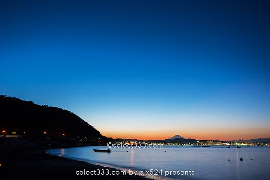 走水海岸の富士山!走水海水浴場からの夕焼けと富士山の絶景!横須賀の富士山撮影地