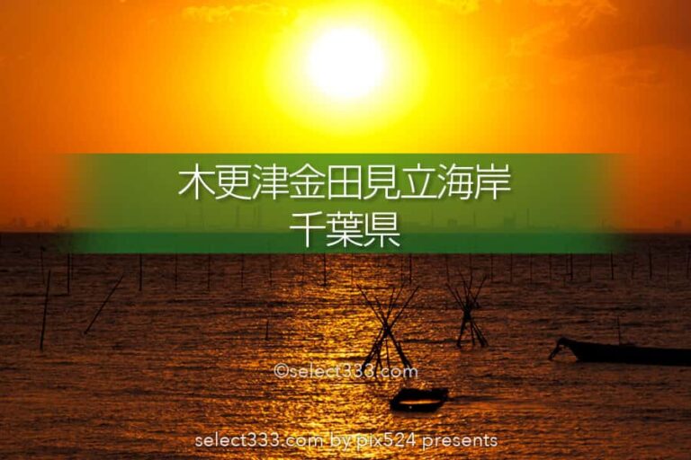 金田みたて海岸の夕日・夕焼け撮影地！富士山も見える海の風景！内房の夕陽スポット