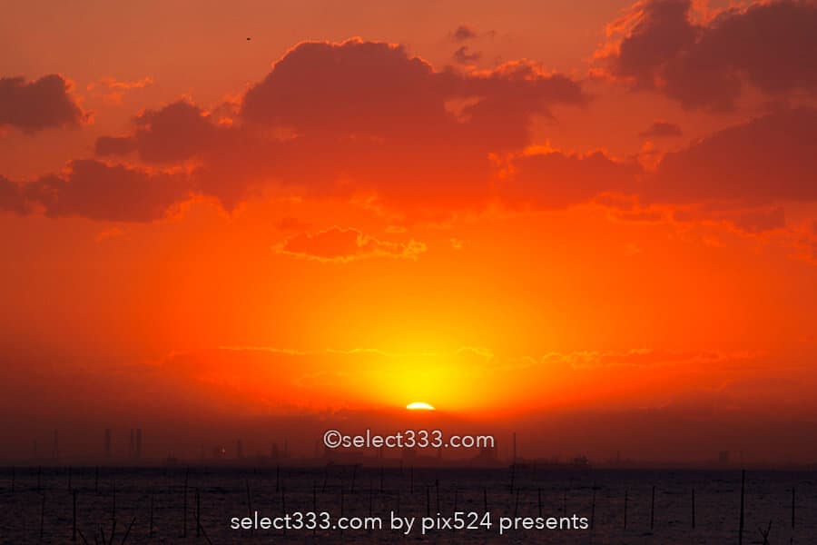 金田みたて海岸の夕日・夕焼け撮影地！富士山も見える海の風景！内房の夕陽スポット