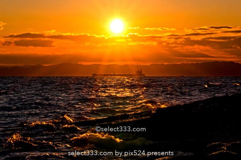 観音崎の朝日撮影!三浦半島東端から撮る房総半島に昇る日の出!初日の出スポット