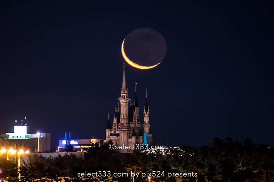 葛西臨海公園から日の出・月の出撮影！シンデレラ城と撮る朝日！東京の初日の出スポット