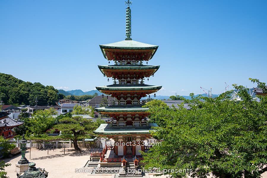 潮聲山耕三寺(耕三寺博物館):国内の著名建造物を体感できる寺!生口島にある寺の風景