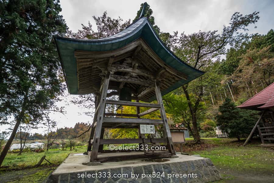 新宮熊野神社の長床と大イチョウ！黄葉が見事な喜多方の名勝！熊野三山を祀る神社