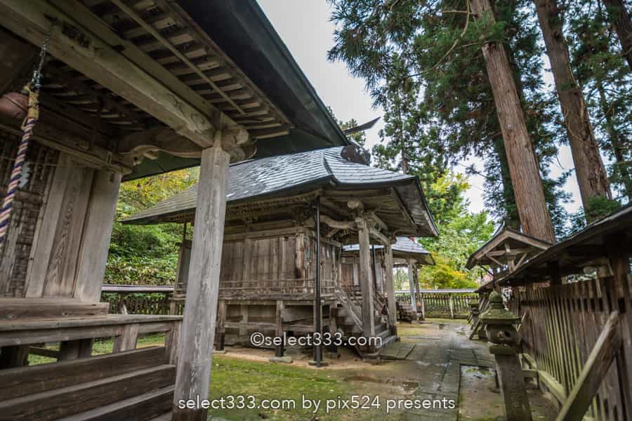 新宮熊野神社の長床と大イチョウ！黄葉が見事な喜多方の名勝！熊野三山を祀る神社