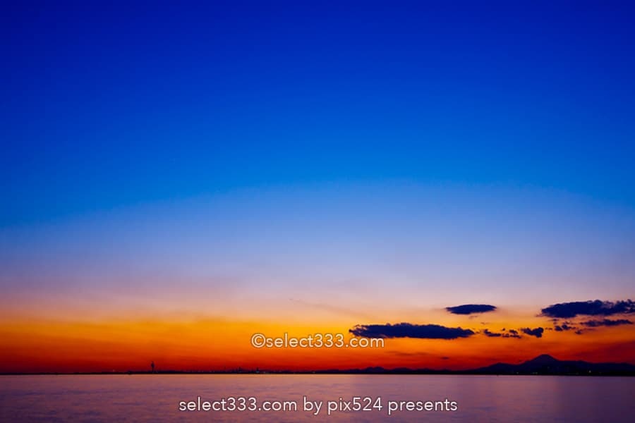 舞浜海岸の夕日と夕焼！東京ゲートブリッジと富士山の撮影地！TDRの海岸散歩コース