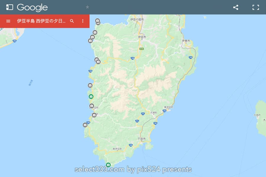 西伊豆の夕日を撮ろう！西伊豆エリアの夕日スポットの撮影計画！伊豆半島夕日・夕焼け撮影地
