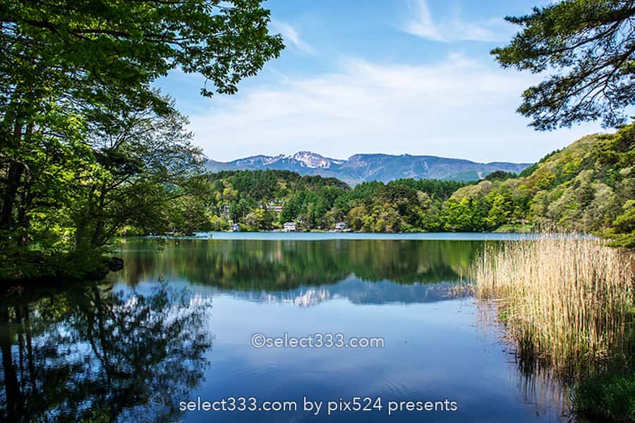 松原湖の湖畔風景!八ヶ岳連峰を臨む湖に北風小僧の寒太郎石碑!清里・佐久の寄り道観光