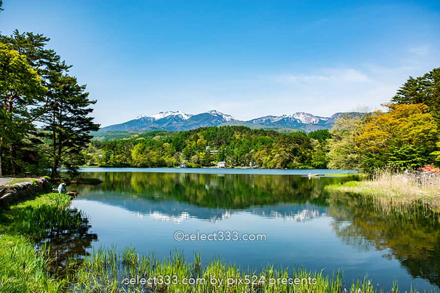 松原湖の湖畔風景!八ヶ岳連峰を臨む湖に北風小僧の寒太郎石碑!清里・佐久の寄り道観光