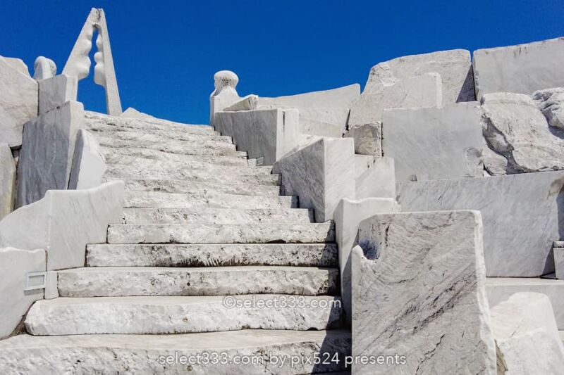 未来心の丘：地中海の雰囲気が味わえる広大な大理石の丘の景色！しまなみ海道の観光地