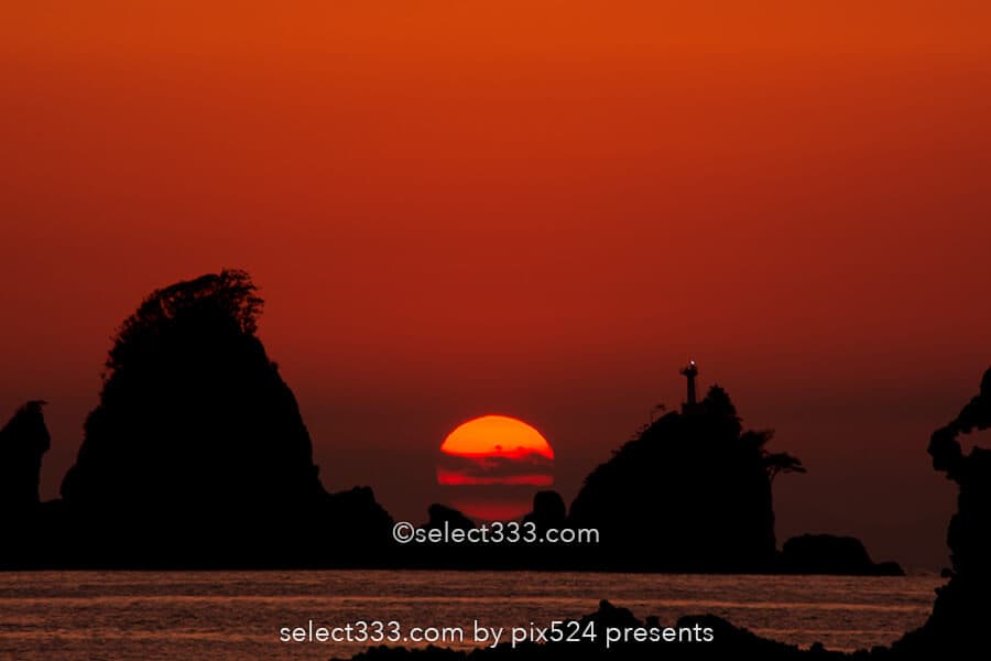 大田子海岸の夕日！1年に2度見られる西伊豆の海に沈む夕日と絶景！男島・女島・イズら