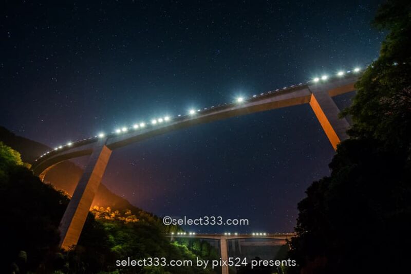 雷電廿六木橋と星空の撮影！秩父の山奥のループ橋と滝沢ダム！埼玉県の星空撮影地