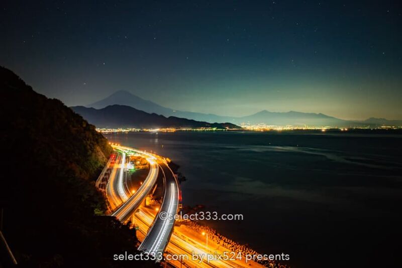 さった峠から富士山の撮影！歌川広重の東海道五十三次【由比】連なる高速道路と富士山