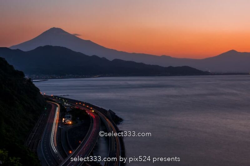 さった峠から富士山の撮影！歌川広重の東海道五十三次【由比】連なる高速道路と富士山