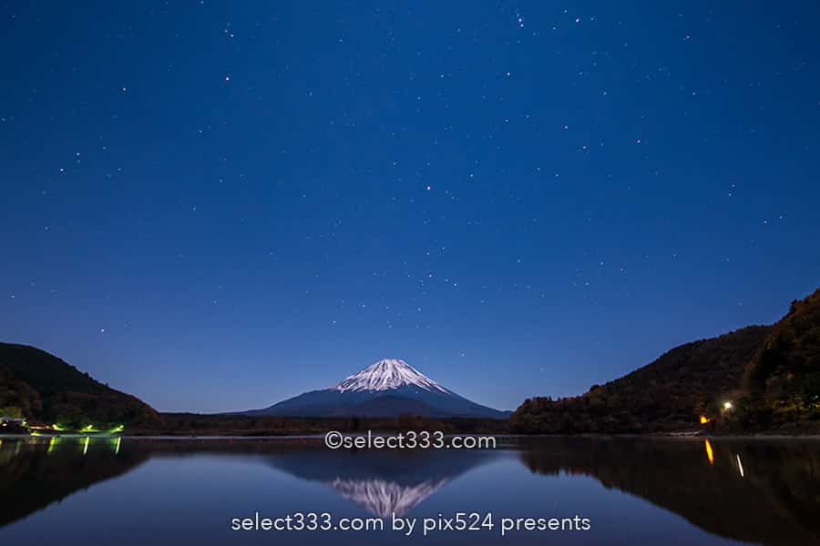 精進湖と逆さ富士の撮影！朝焼けと夜・車と富士山が撮れる景勝地！リフレクション撮影