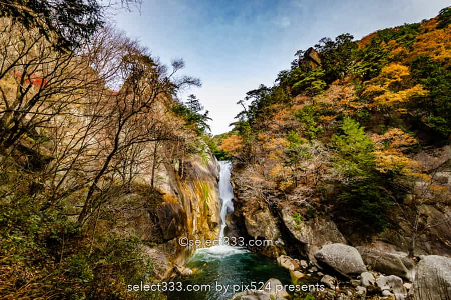 昇仙峡の奇岩と仙娥滝の撮影!紅葉の見頃に見る甲府の渓谷風景!秩父多摩甲斐国立公園