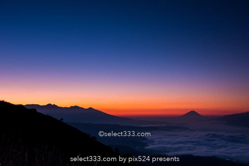 高ボッチ高原から見る富士山と諏訪湖！雲海と夜景の風景撮影！雲海に浮かぶ富士山撮影地