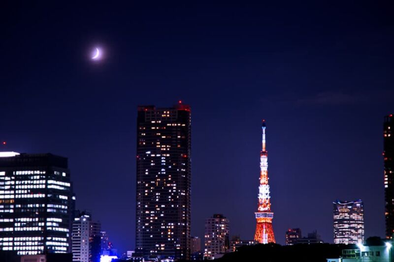 豊海埠頭の夕景・夜景の撮影！レインボーブリッジと東京湾の眺望！東京の水辺撮影地