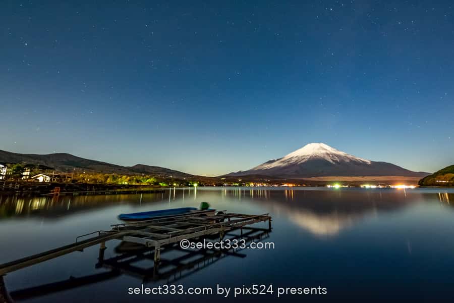 夜の富士山の撮影!月明かりで映える富士山!月夜の風景撮影!富士山の撮影地