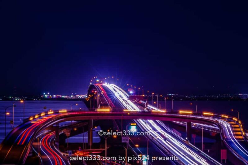 海ほたるPAから撮る朝日・夕日・夜の風景!東京湾アクアライン!千葉県と東京の風景