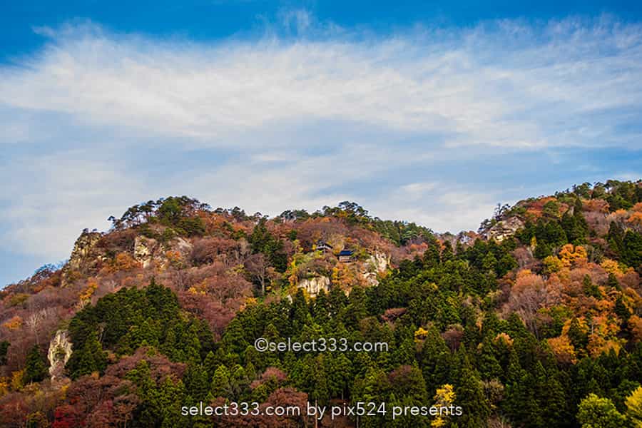 山寺の紅葉の撮影!立石寺の大イチョウの黄葉と山寺の秋の風景!山形県の紅葉スポット