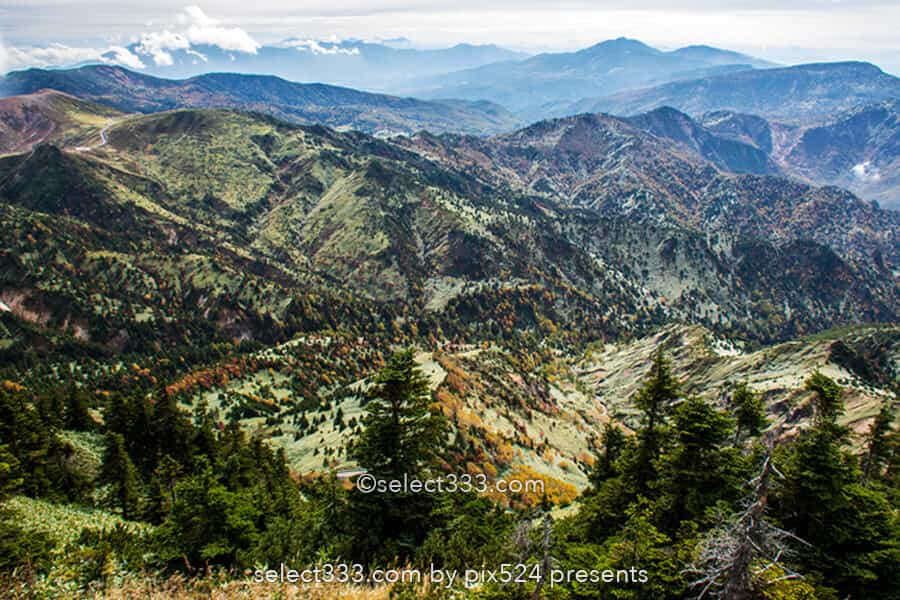横手山【のぞき】志賀高原エリア!絶景の紅葉と雲海の撮影地!日本離れした山の紅葉風景
