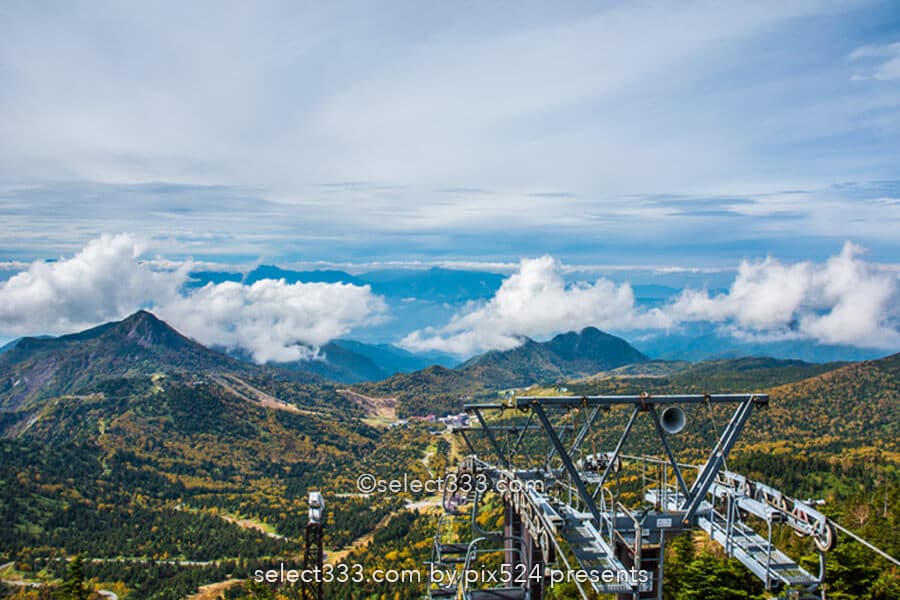 横手山【のぞき】志賀高原エリア!絶景の紅葉と雲海の撮影地!日本離れした山の紅葉風景
