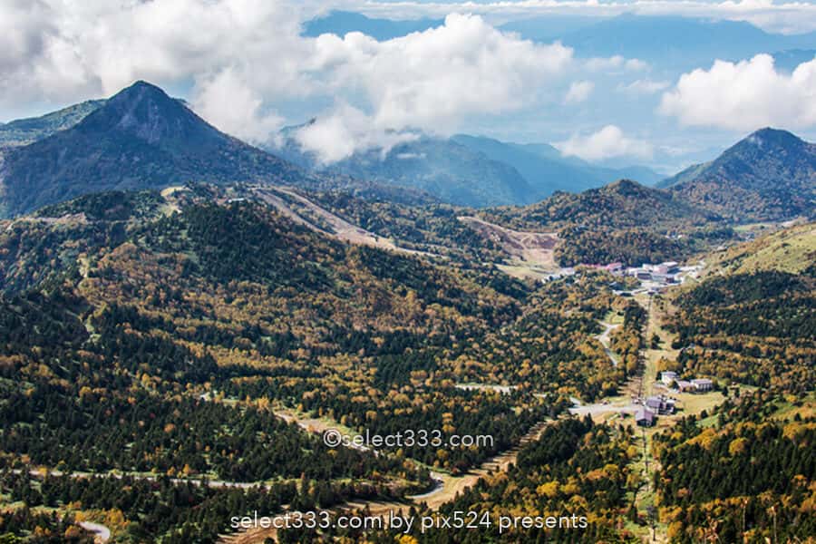 横手山【のぞき】志賀高原エリア!絶景の紅葉と雲海の撮影地!日本離れした山の紅葉風景