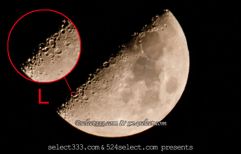 月面の文字を探そう！月に現れるアルファベット月面X・V・L！月面エックスが見える日は？