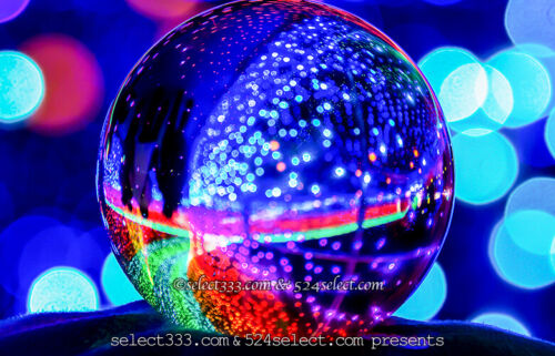 イルミネーション撮影アイテム！水晶玉でイルミや夜景撮影！水晶で手軽にインスタショット