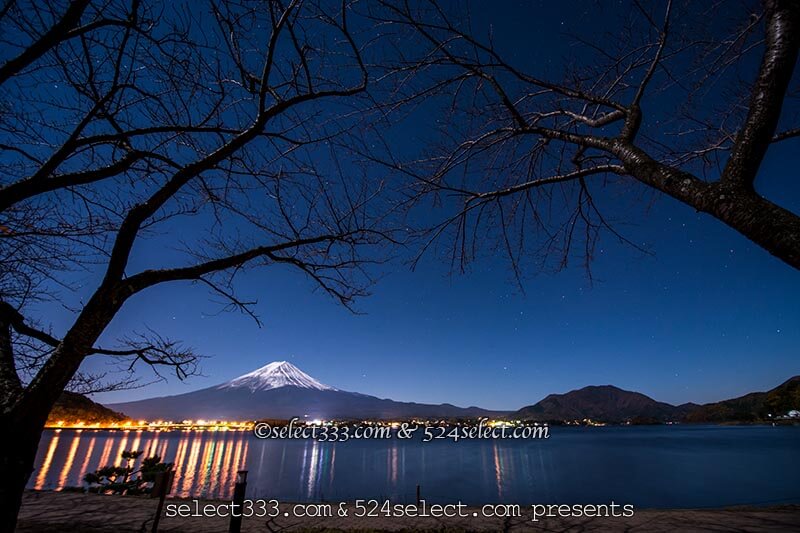 河口湖で夜の富士山を撮ろう!河口湖の夜景や星空と富士山は?冠雪した富士山を狙う!