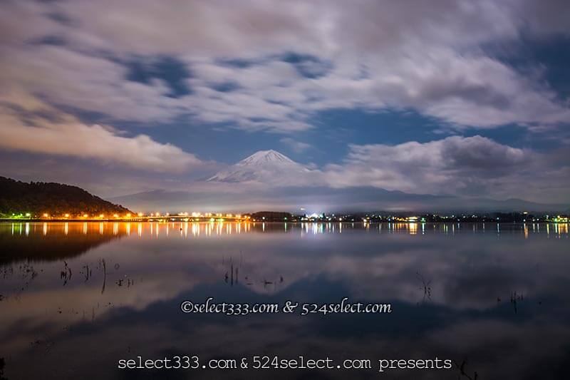 河口湖で夜の富士山を撮ろう!河口湖の夜景や星空と富士山は?冠雪した富士山を狙う!
