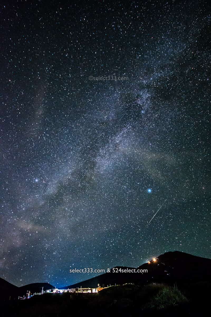 富士山御殿場口新五合目から天の川とペルセウス座流星群撮影！満天の星観測スポット