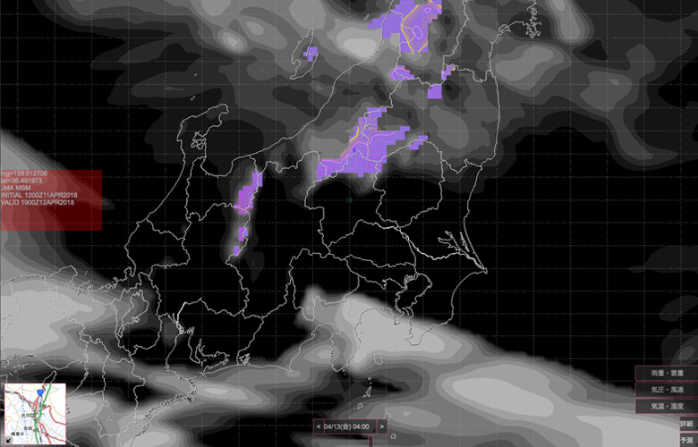 ＳＣＷ気象予報で雲確認！風景写真家の事前チェックサイト！スマホ対応ＧＰＶの進化版