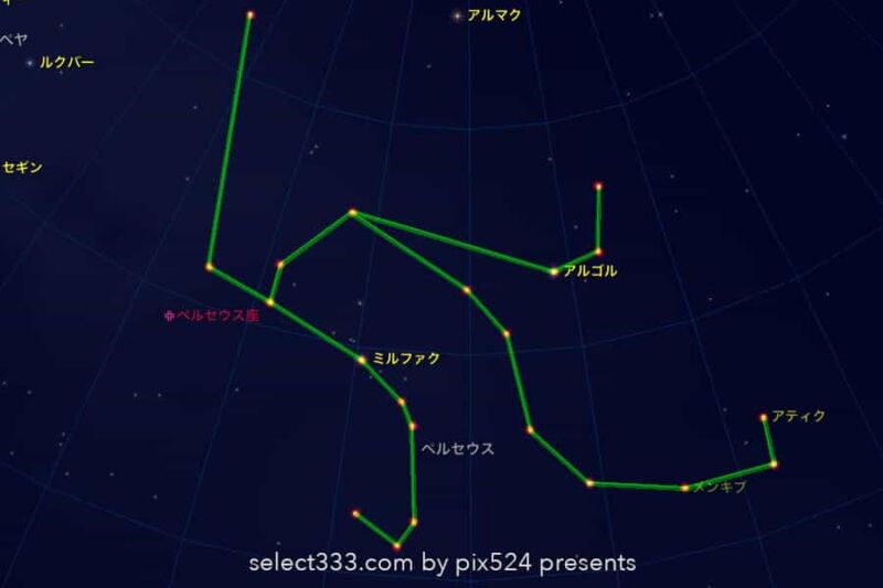 ペルセウス座：星座とギリシャ神話！三大流星群の見どころは？撮影観測の時期や時間