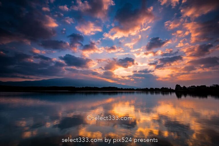 リフレクションの撮影！朝焼け夕焼け映り空や水辺の鏡面撮影！水鏡に写す風景撮影