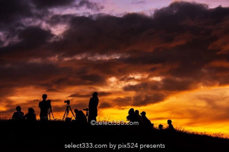 夕焼け空のシルエット撮影方法！影絵や切り絵に見える風景撮影！夕暮れの逆光風景